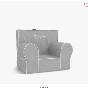 Anywhere Chair®, Twill with Piping Collection Slipcovers Only - color gray